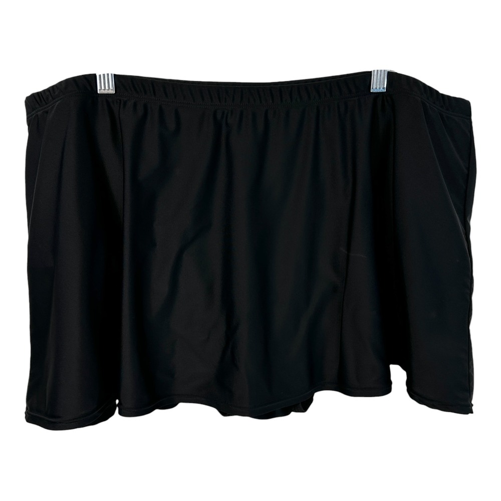 Avenue Plus Size 24W Black Swim Skirt Bottom Solid Beach Vacation Modest‎ 107
